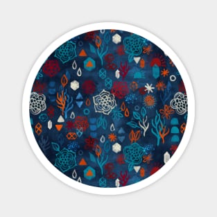 Earth, Water, Fire, Air - a watercolor pattern Magnet